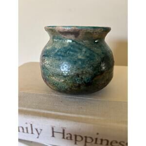 Handcrafted Raku Art Pottery Vase